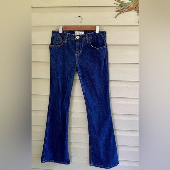 BABY PHAT vintage Y2K Dark Blue flare jeans juniors denim silver label sz 11 EUC - Picture 3 of 16